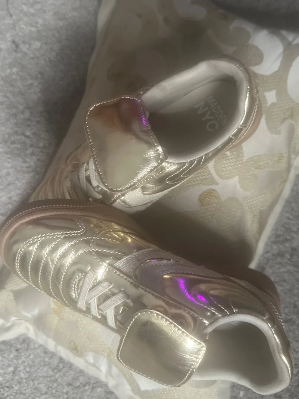 Back to School Special!! Gold Kids Sneakers.